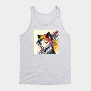 Anime Cat Character Tank Top